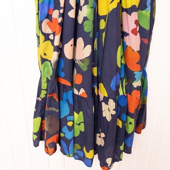 Anthropologie Whit Two Floral Halter Midi Dress Size Large Petite - Picture 9 of 11